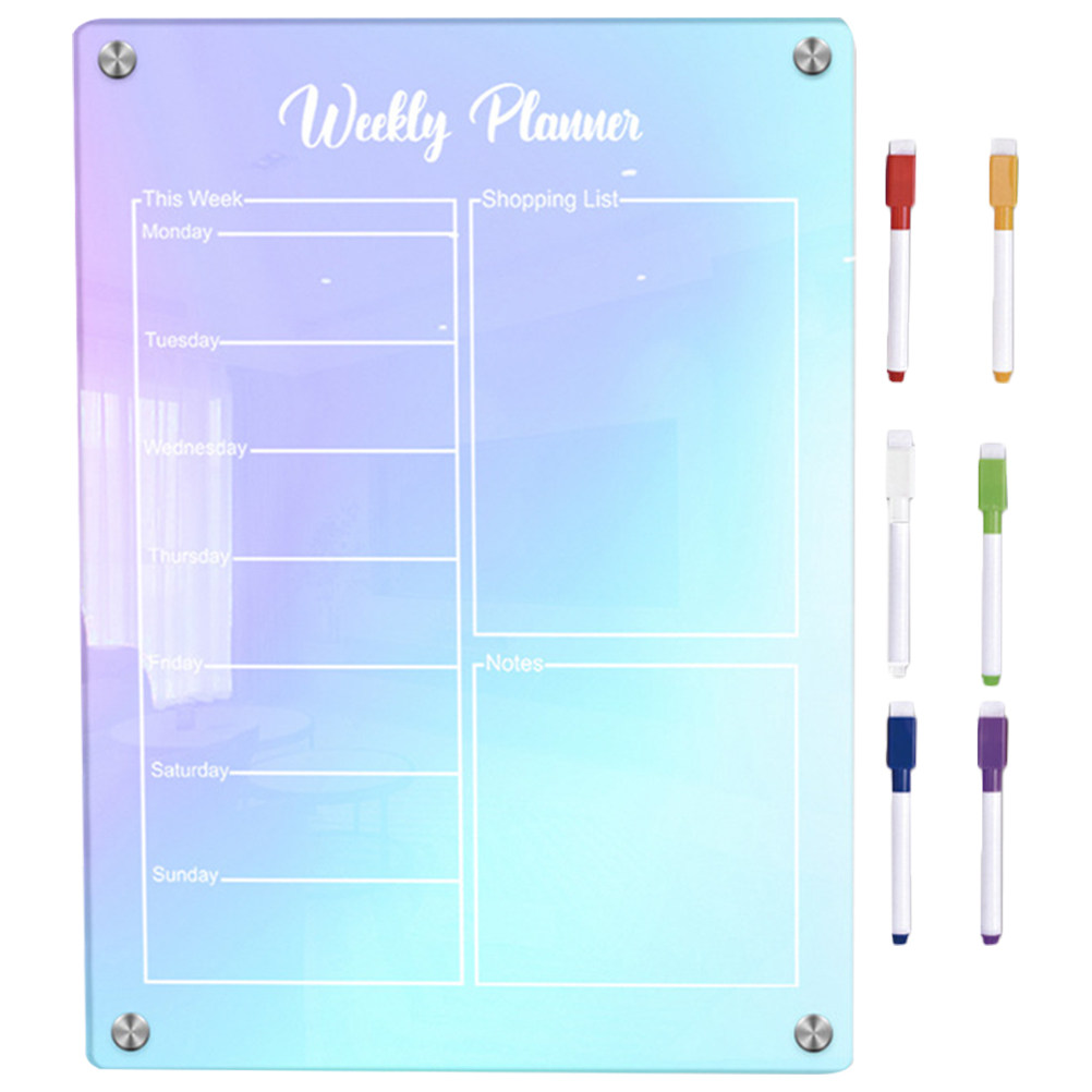 Dry Erase Weekly - مجموعة واحدة من لوح الكتابة المغناطيسي