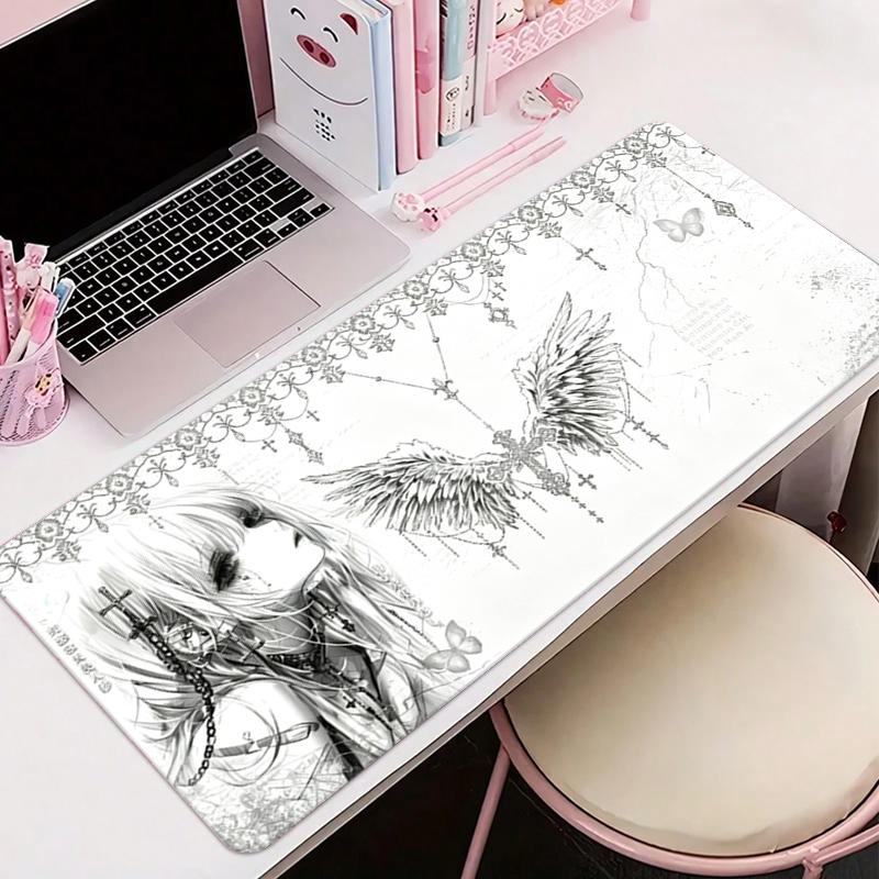 Office Furniture China - لوحة ماوس جلدية سوداء وبيضاء بتصميم