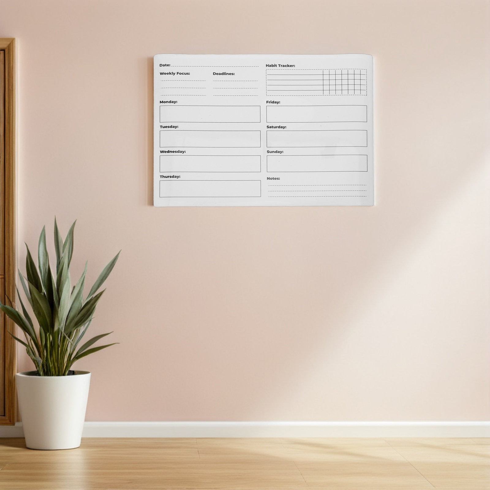 ورقة تقويم أسبوعية قابلة للمسح - مراجعة Dry Erase Weekly وسعره