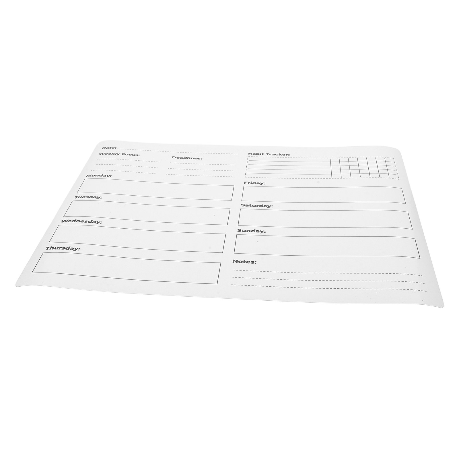 ورقة تقويم أسبوعية قابلة للمسح - مراجعة Dry Erase Weekly وسعره