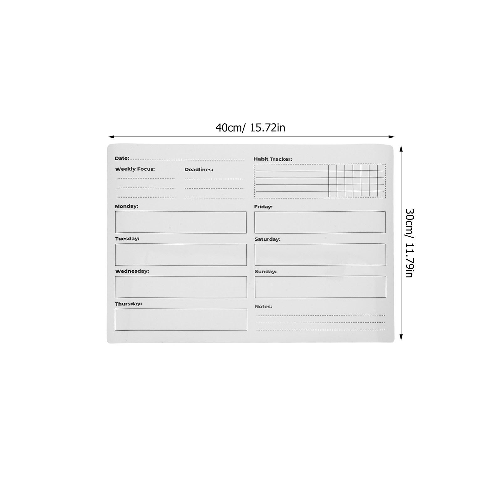 ورقة تقويم أسبوعية قابلة للمسح - مراجعة Dry Erase Weekly وسعره