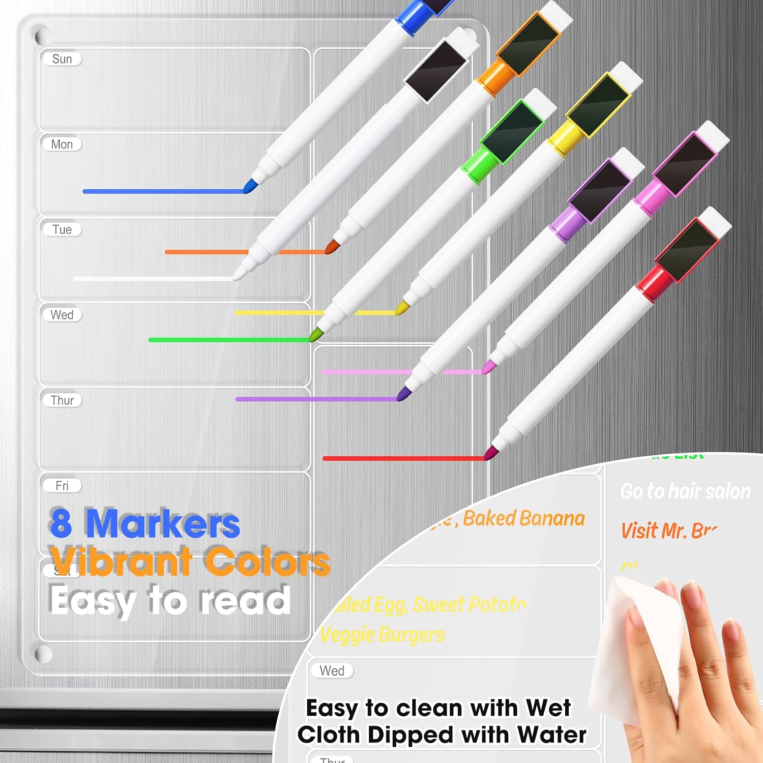 لوح تخطيط الوجبات الأسبوعية ال - مراجعة Dry Erase Weekly وسعره