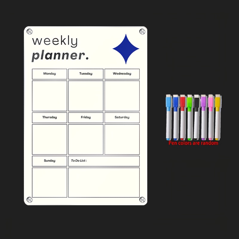 لوح تخطيط أسبوعي مغناطيسي قابل - مراجعة Dry Erase Weekly وسعره
