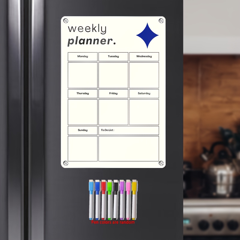 لوح تخطيط أسبوعي مغناطيسي قابل - مراجعة Dry Erase Weekly وسعره