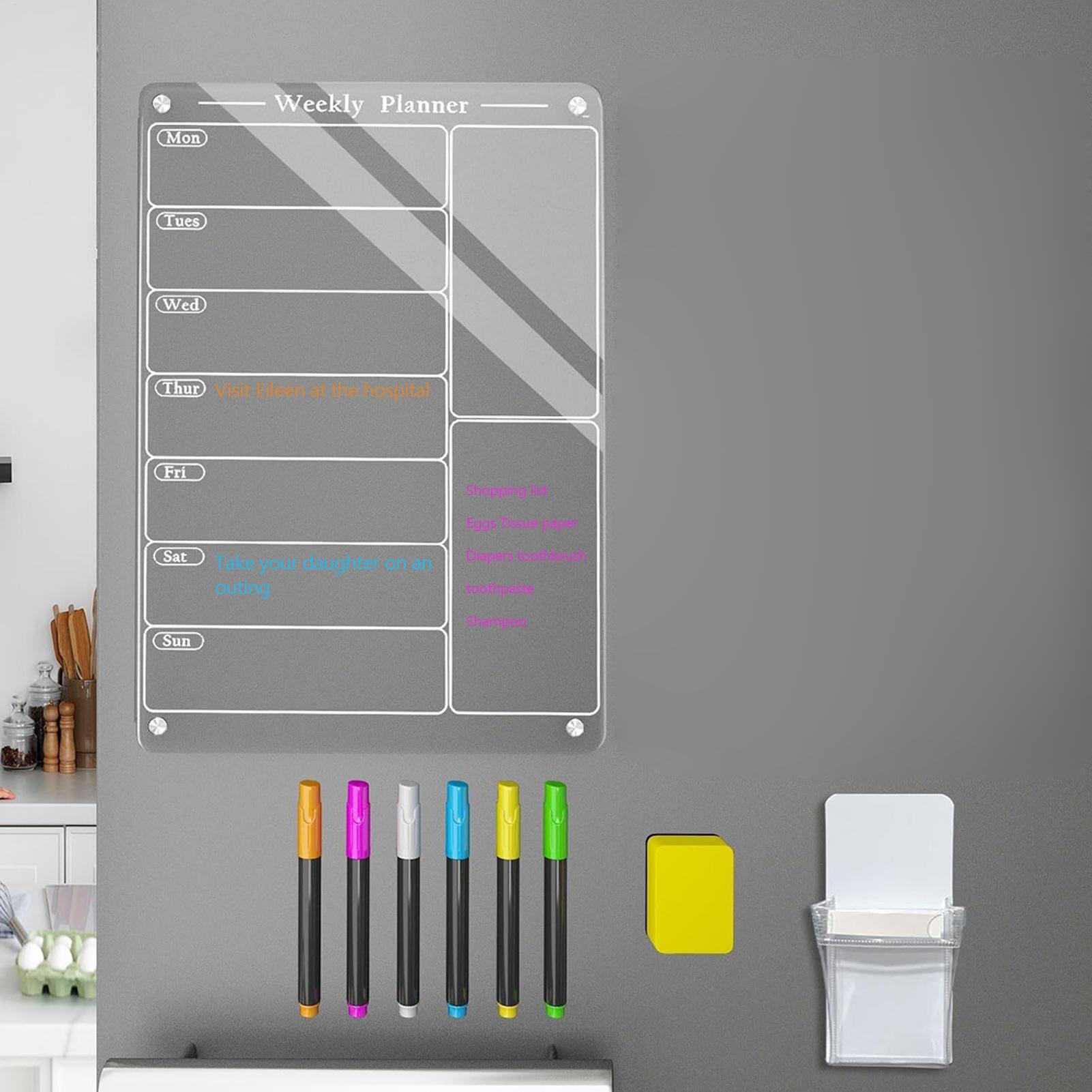 تقويم أسبوعي مغناطيسي للثلاجة، - مراجعة Dry Erase Weekly وسعره