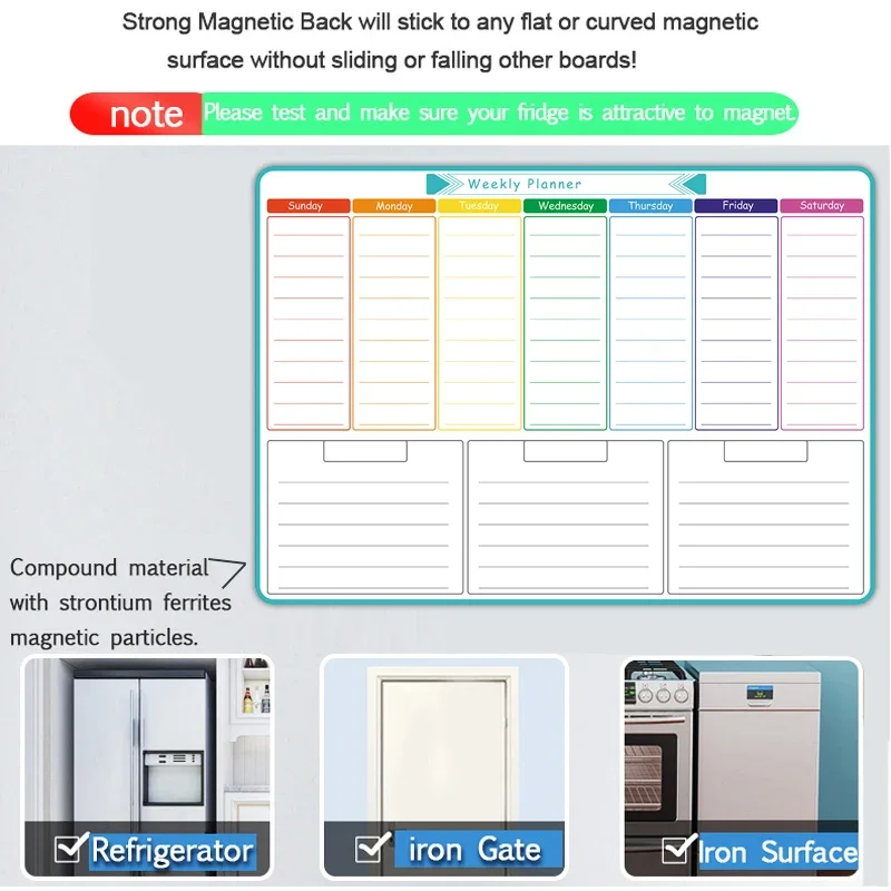 مخطط أسبوعي وشهري مغناطيسي بحج - مراجعة Dry Erase Weekly وسعره