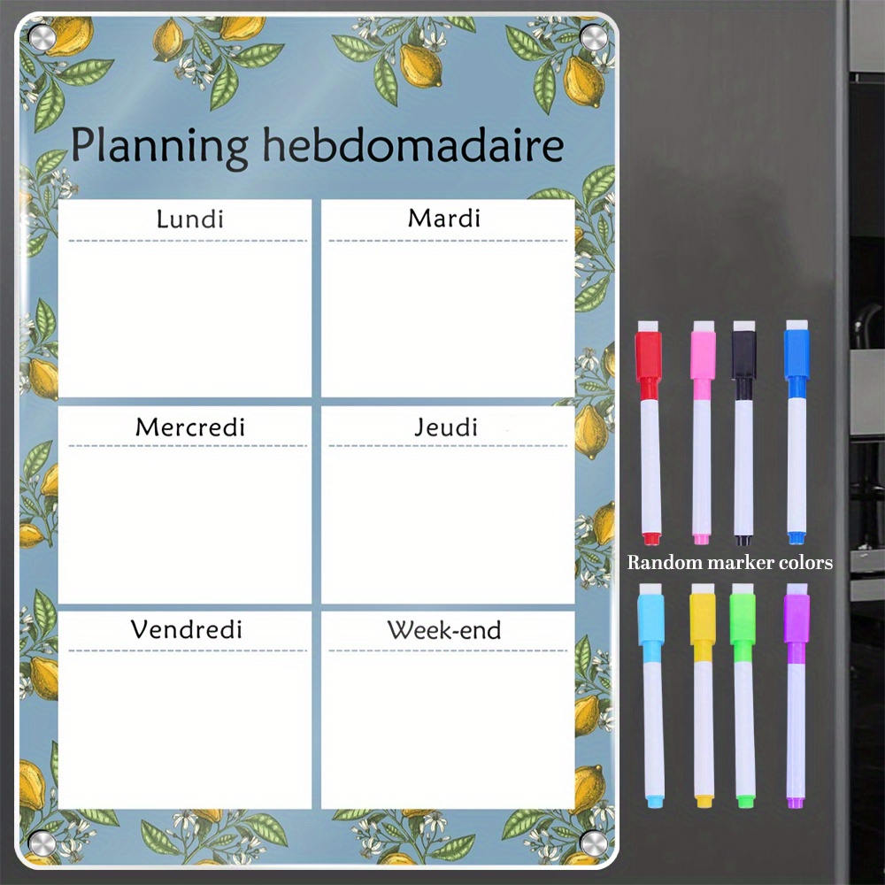 تقويم مغناطيسي أسبوعي 16.54×11 - مراجعة Dry Erase Weekly وسعره