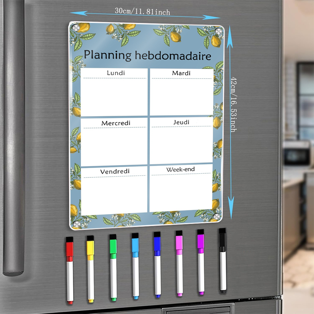 تقويم مغناطيسي أسبوعي 16.54×11 - مراجعة Dry Erase Weekly وسعره