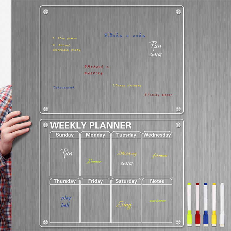 لوح مغناطيسي شفاف للثلاجة قابل - مراجعة Dry Erase Weekly وسعره