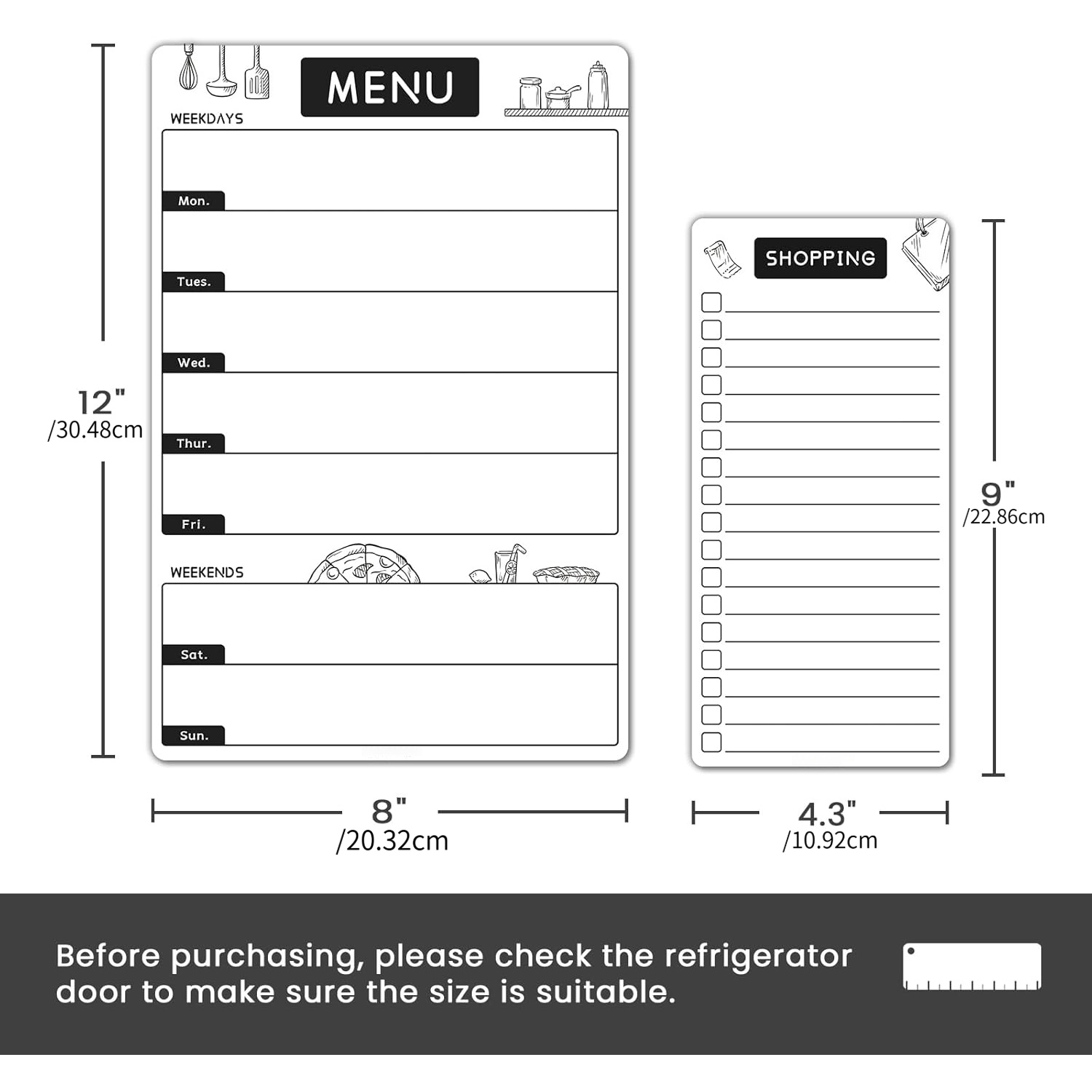 لوح قائمة طعام مغناطيسي قابل ل - مراجعة Dry Erase Weekly وسعره