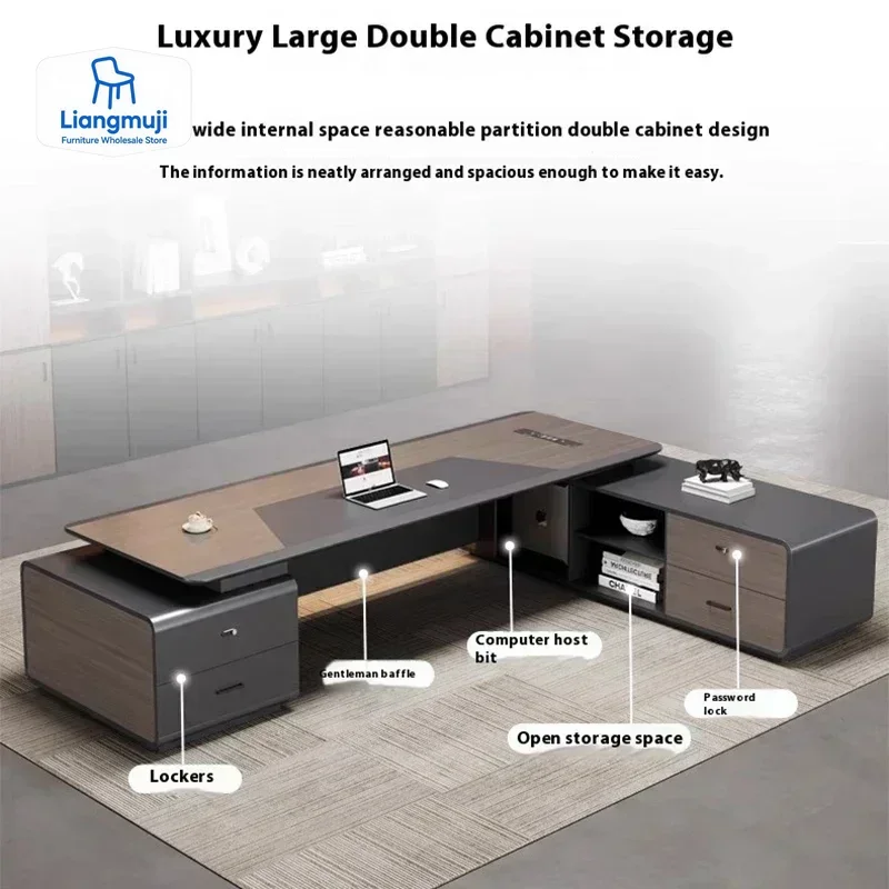 مكتب تنفيذي قائم مع منظم شحن ذ - مراجعة Office Furniture Solutions وسعره