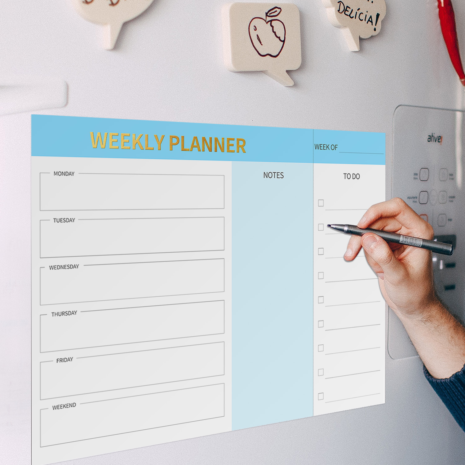لوح تخطيط أسبوعي مغناطيسي للثل - مراجعة Dry Erase Weekly وسعره
