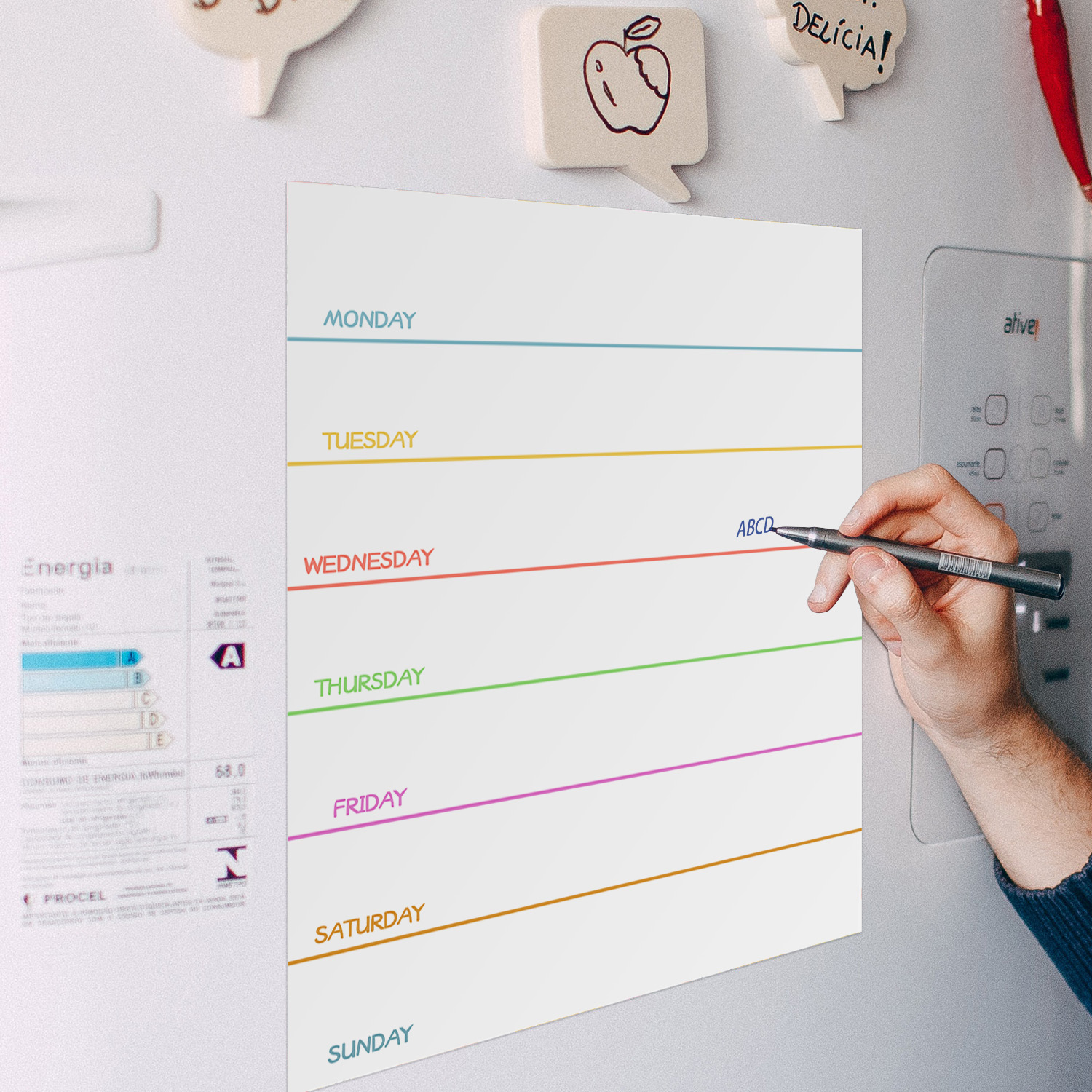 لوح تخطيط أسبوعي مغناطيسي للثل - مراجعة Dry Erase Weekly وسعره