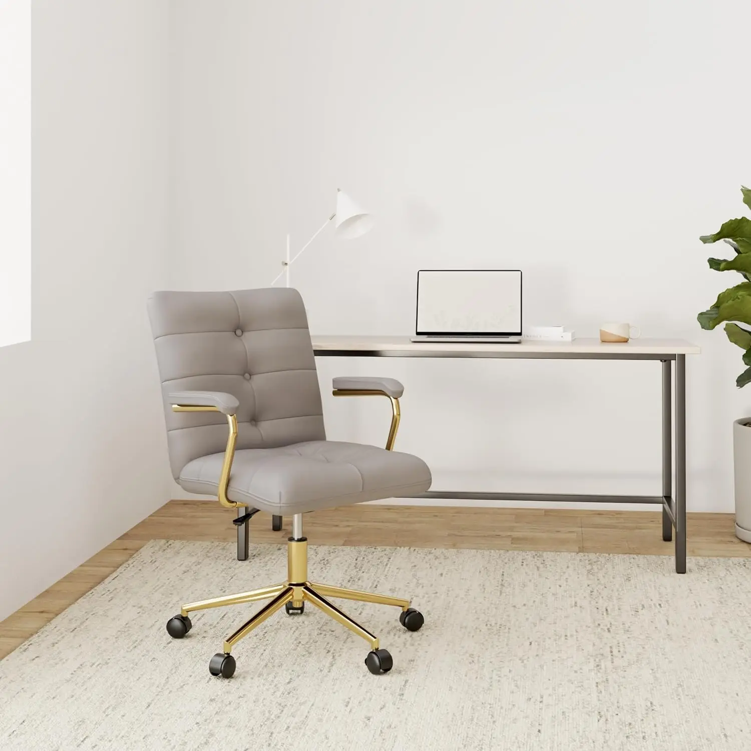 كرسي مكتب منزلي مخملي، كرسي عم - مراجعة Task Chair Mid Back وسعره