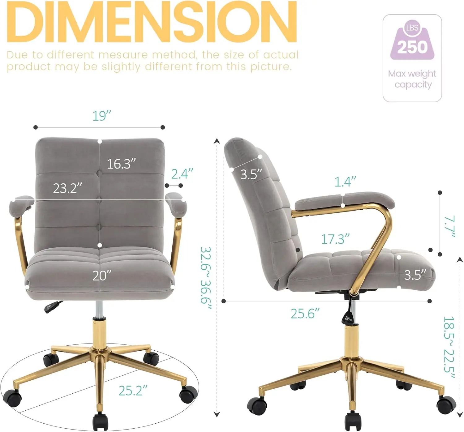 كرسي مكتب منزلي مخملي، كرسي عم - مراجعة Task Chair Mid Back وسعره